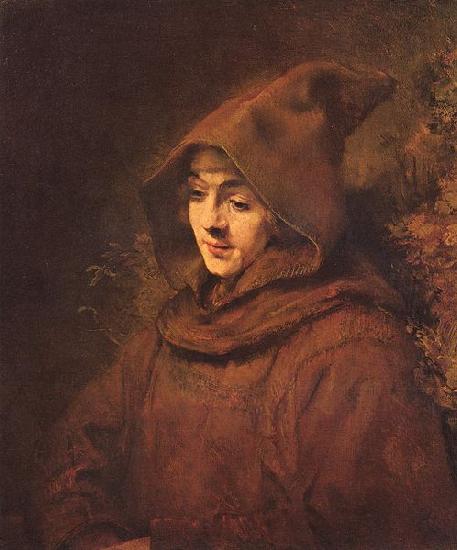 REMBRANDT Harmenszoon van Rijn Rembrandt son Titus, as a monk,